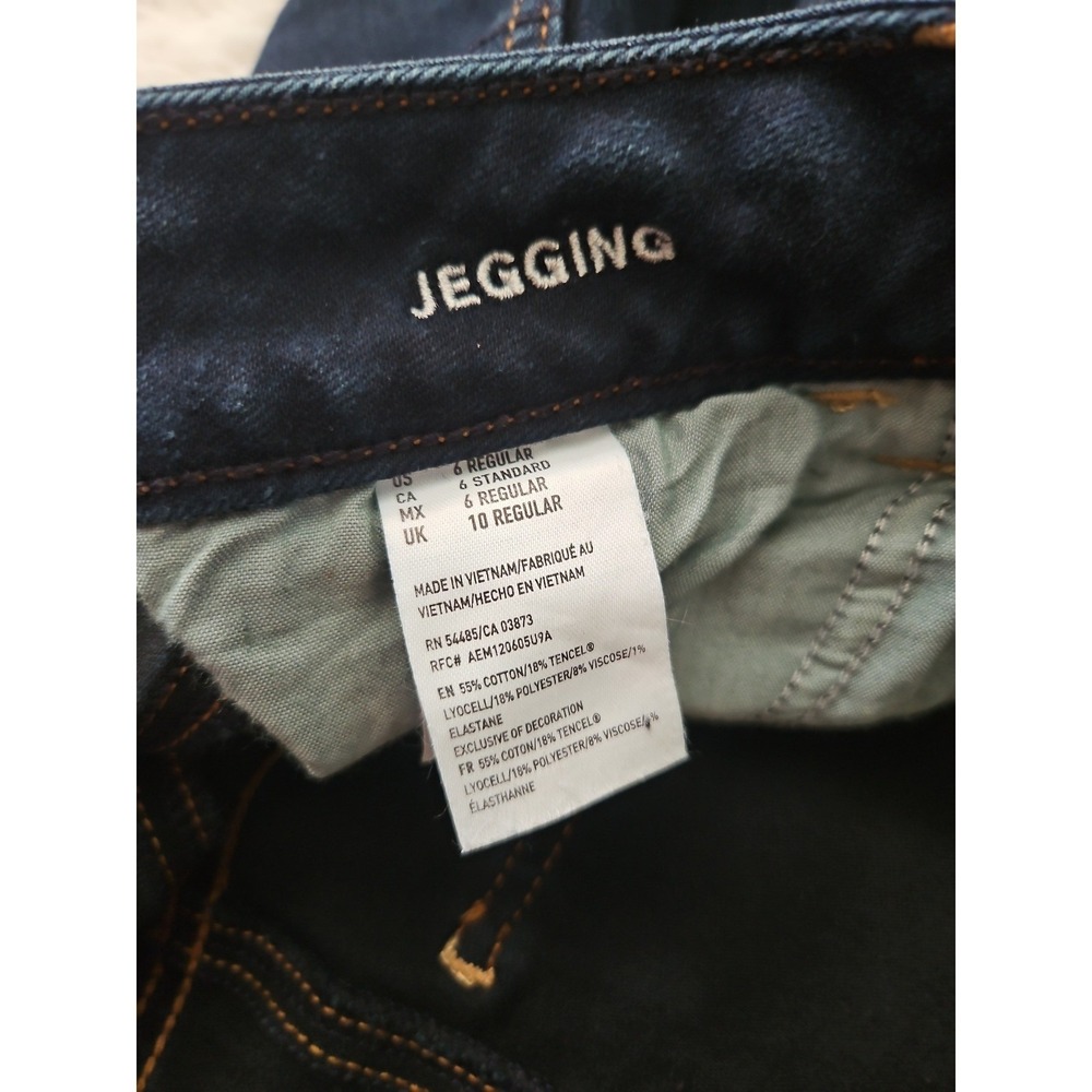 American Eagle Outfitters Dark Indigo Skinny Jegging Jeans 6 Regular Stretch - Picture 4 of 12